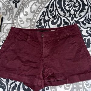 Burgundy shorts